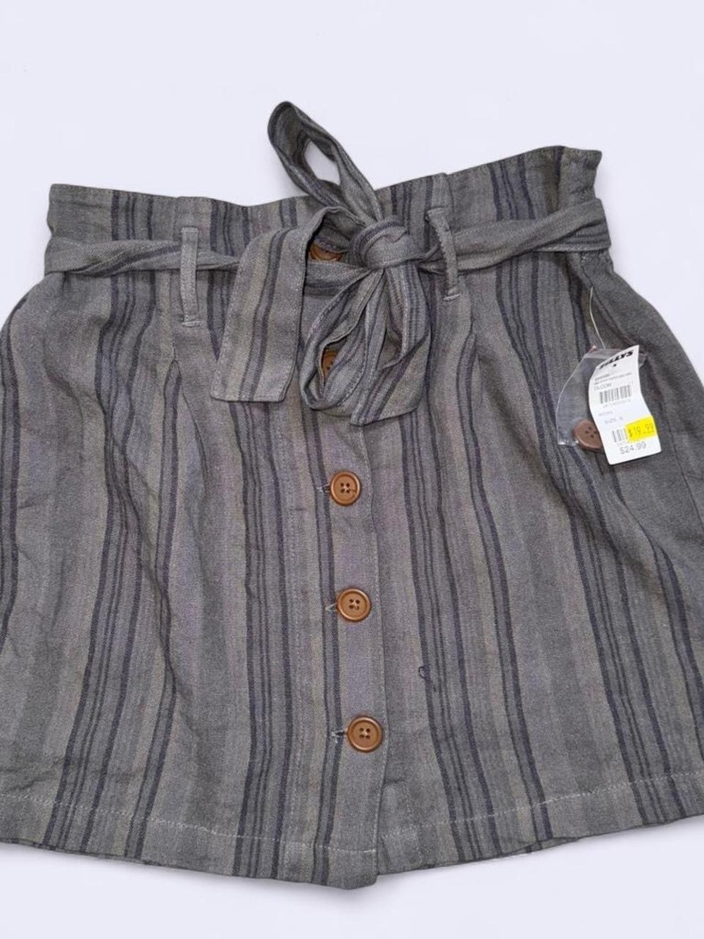 Sky and Sparrow Linen Blend Paperbag Mini Skirt NWT Size Small